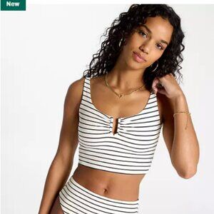 CALIA Women's U-Bar Long Line Bikini Swim Top